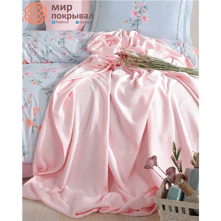 Jasmine Pique & Duvet Cover Set - Blue