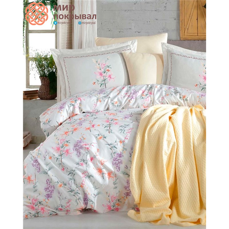 Jasmine Pique & Duvet Cover Set - Ecru