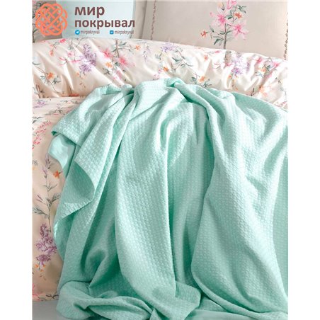 Jasmine Pique & Duvet Cover Set - Salmon