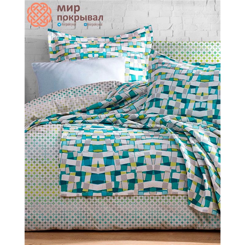 Country Bedspread Set - Limolida Blue