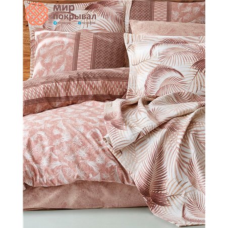 Country Bedspread Set - Leaf Brown