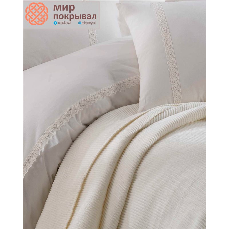 Cream Rosaline Blanket&Duvet Cover Set ISTANBUL плед