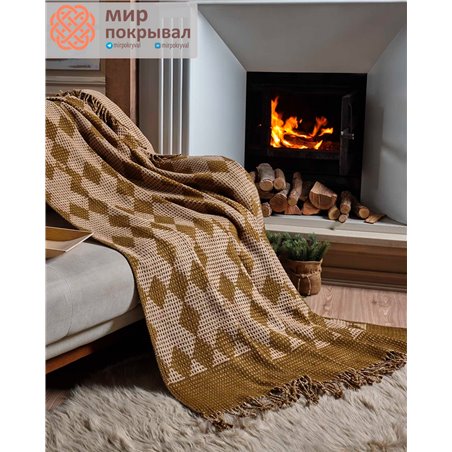 KKhaki Casual Blanket Snowly ISTANBUL плед