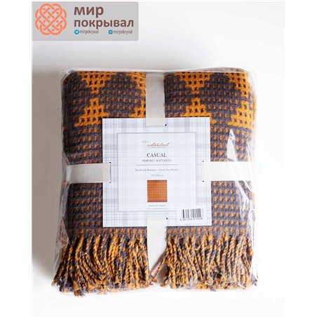 Mustard Casual Blanket Snowly ISTANBUL плед