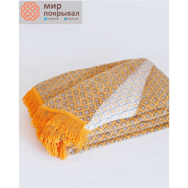 Mustard Casual Blanket Baklava ISTANBUL плед