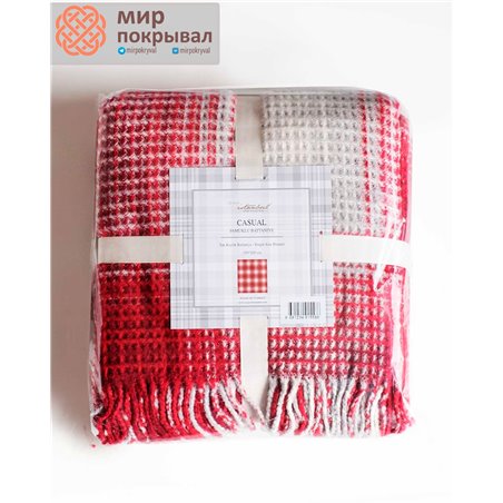 Red Casual Blanket Winter ISTANBUL плед
