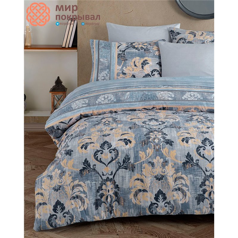 Ranforce Duvet Cover Set - Branco Blue