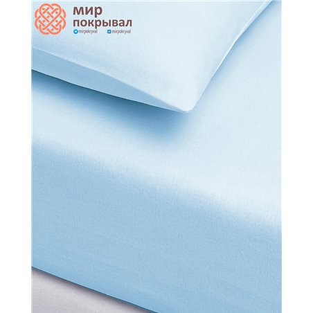 Igi Ranforce Fitted Sheet&Pillow Case Set - Blue