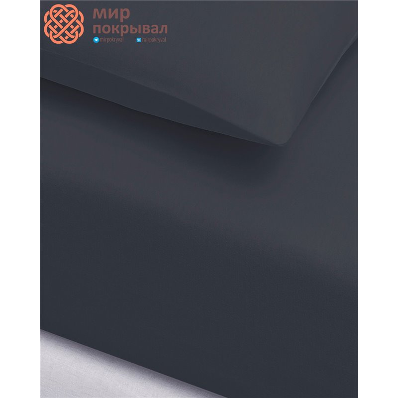 Igi Ranforce Fitted Sheet&Pillow Case Set - Smoked