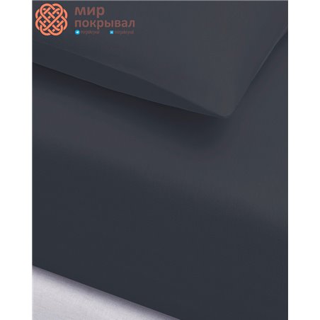 Igi Ranforce Fitted Sheet&Pillow Case Set - Smoked