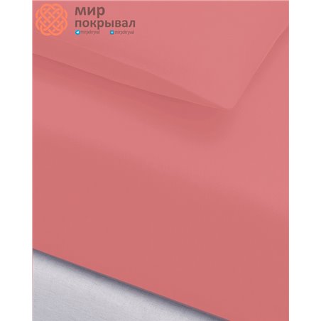 Igi Ranforce Fitted Sheet&Pillow Case Set - Coral