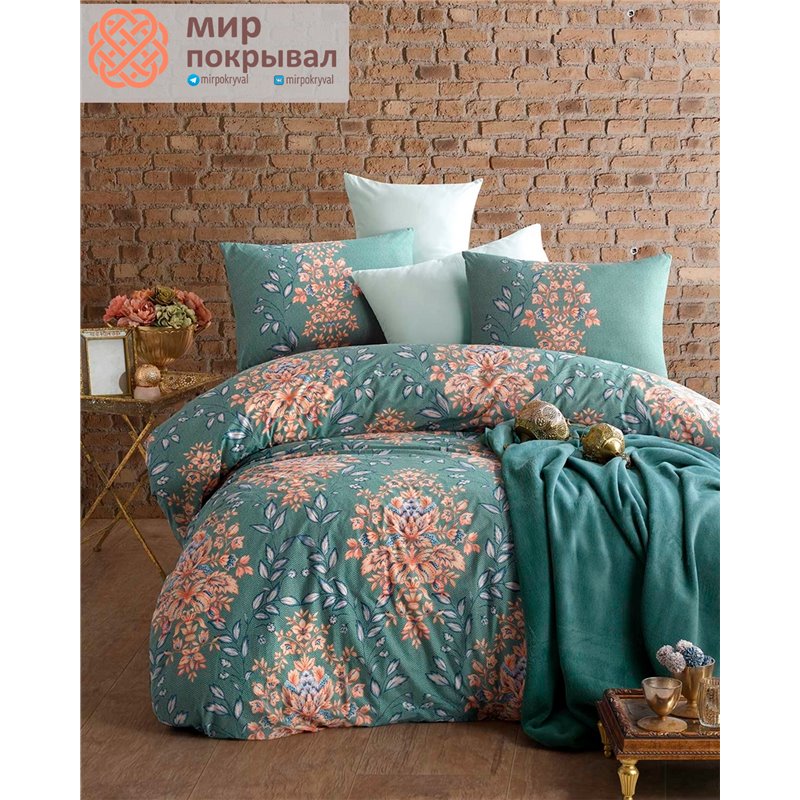 Ranforce Duvet Cover Set Marlina Turquoise