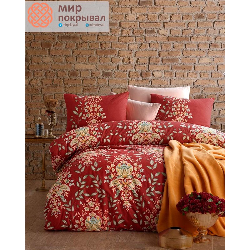 Ranforce Duvet Cover Set Marlina Burgundy