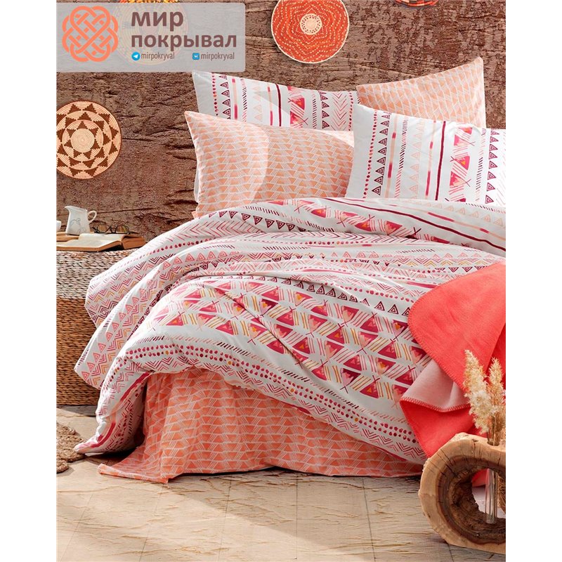 Ranforce Duvet Cover Set Pirgi Pink
