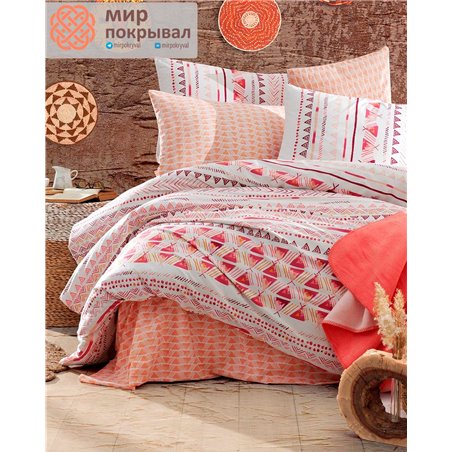 Ranforce Duvet Cover Set Pirgi Pink