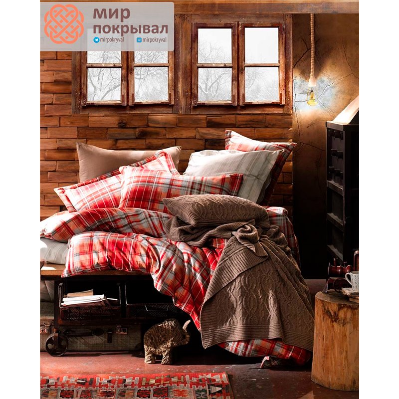 Ranforce Duvet Cover Set Northwest Red