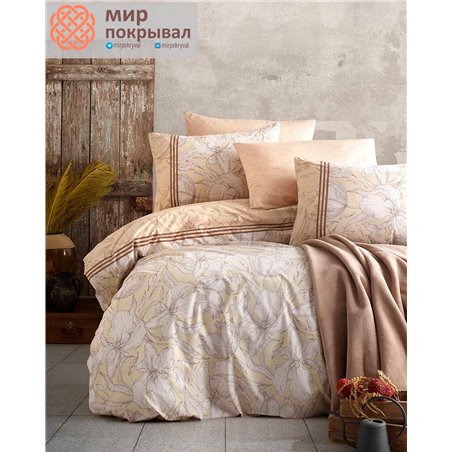 Ranforce Duvet Cover Set Leaf Coffee