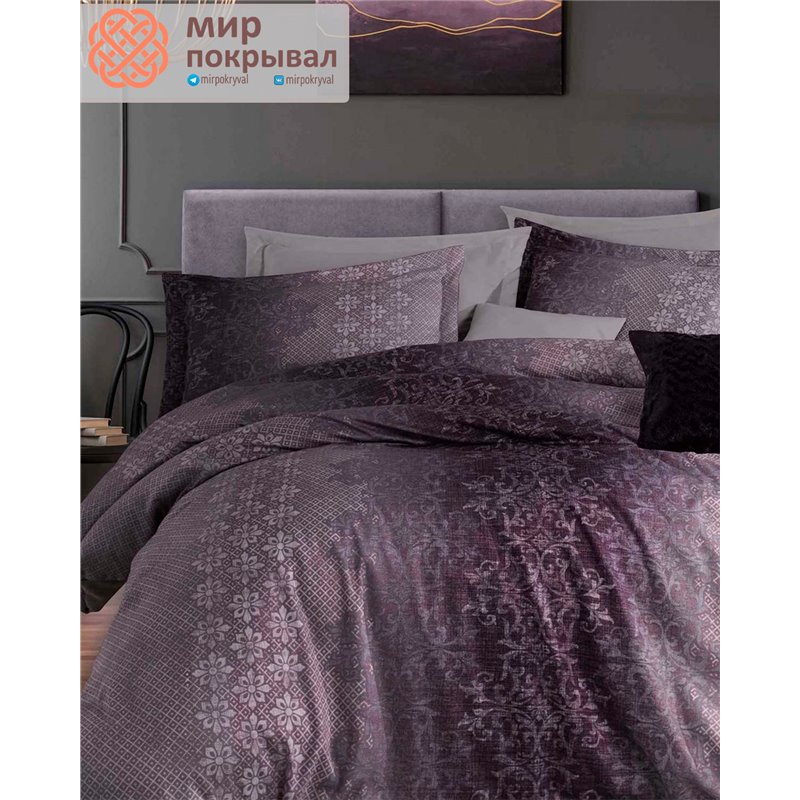 igi Satin Duvet Cover Set Shelly Purple