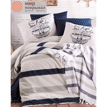 Marine Peshtemal&Duvet Cover Set Marsilia