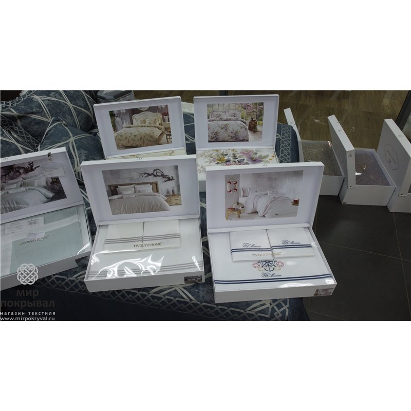 Tivolyo Home Line Кремовый / Бирюзовый