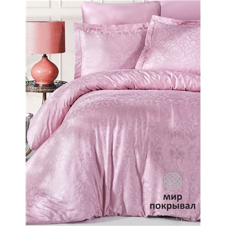 Сатиновое КПБ Жаккард Jacquard Saten ECOSSE JARARLI GULKURUSU