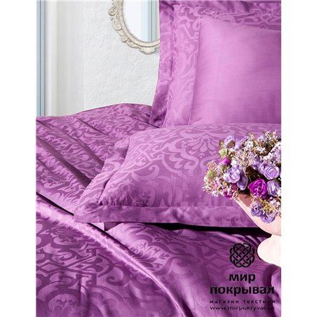 Сатиновое КПБ Жаккард Jacquard Saten ECOSSE JARARLI MURDUM
