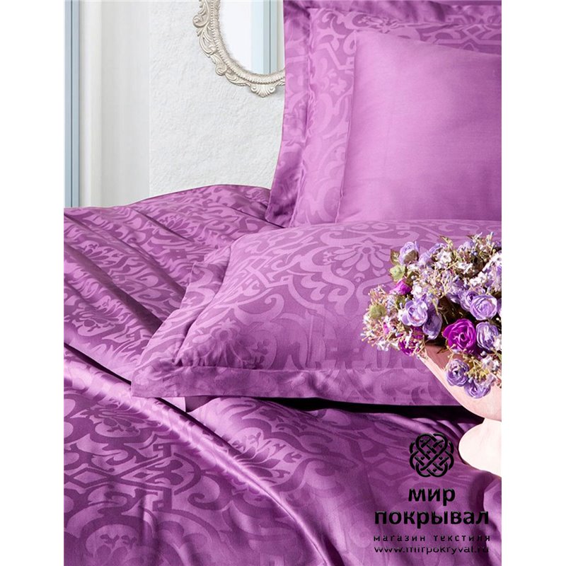 Сатиновое КПБ Жаккард Jacquard Saten ECOSSE JARARLI MURDUM