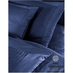 Сатиновое КПБ в Полоску Striped Saten ECOSSE CIZGILI LACIVERT 2