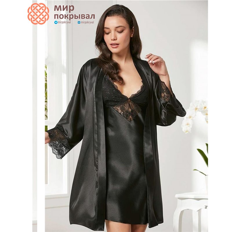 Халат+сорочка Pierre Cardin 4280 Siyah