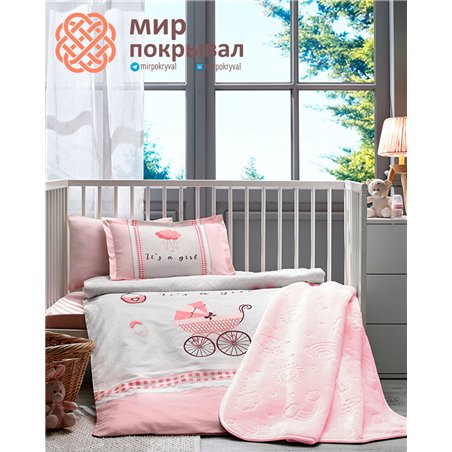 Комплект Jouets Battaniyeli Bebek Nevresim Takimi розовый