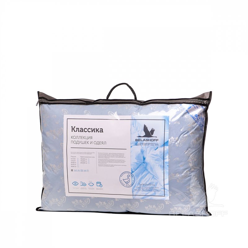 Подушка 50*70 см пуховая "Классика"