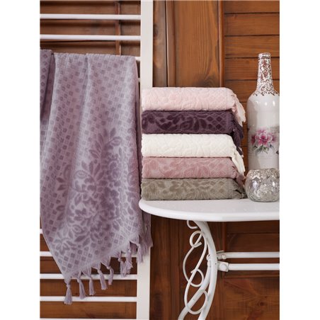Sikel Velvet Towel Collection Stylish Velvet Wonderful Purple Panicle Towel