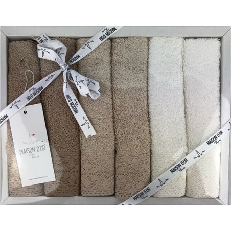 Naturella 32x50 см бежевые кухонные полотенца Maison D'or