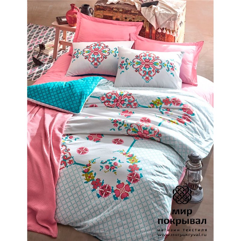 Alaturca Tek Kiilik Yatak irtsi Takm Glehre Pembe