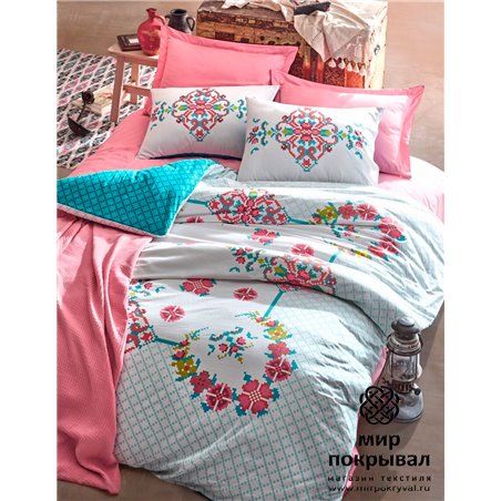Alaturca Tek Kiilik Yatak irtsi Takm Glehre Pembe