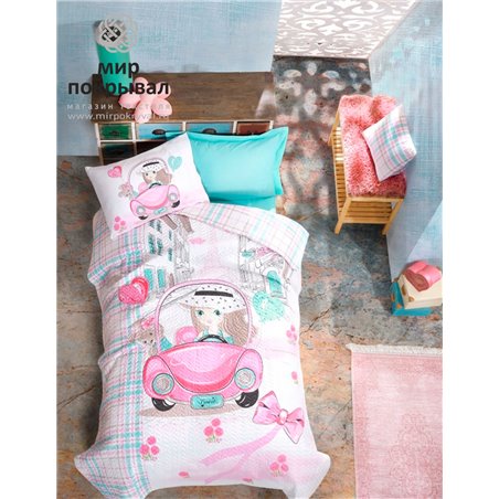 Junior Tek Kiilik Complete Set Paris Love Pembe