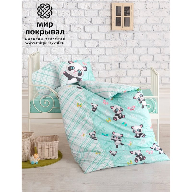 Panda Mint Bebek Uyku Seti