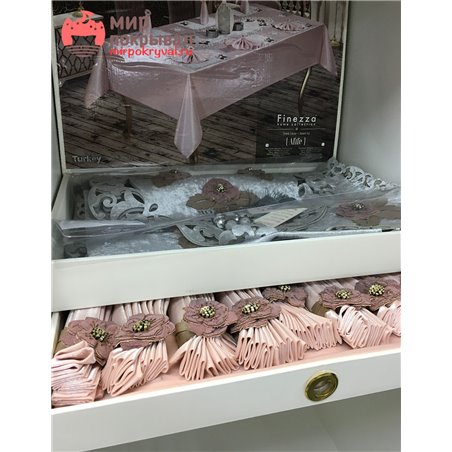 Скатерть с салфетками Finezza Afife
