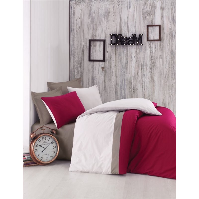 КПБ Cotton Box Plain Sport Claret Red Bordo