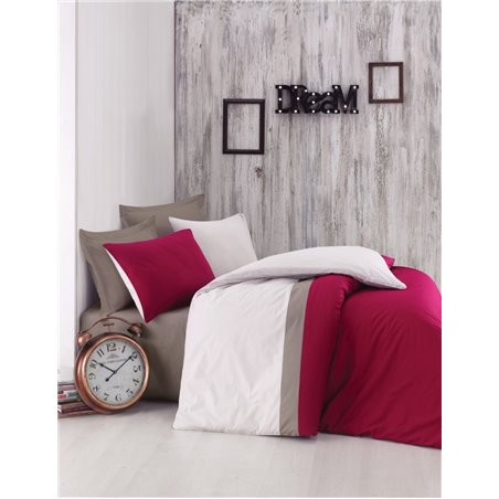 КПБ Cotton Box Plain Sport Claret Red Bordo