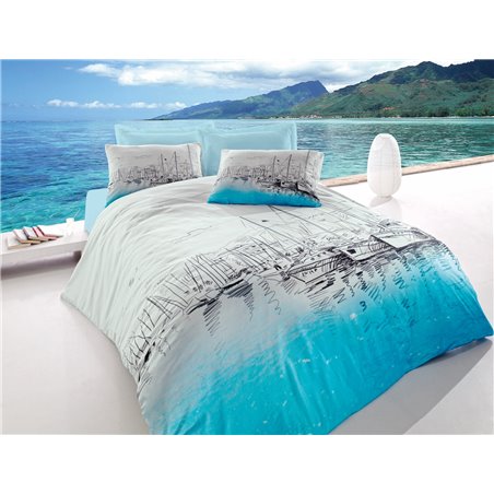 КПБ Cotton Box Maritime Marina Blue