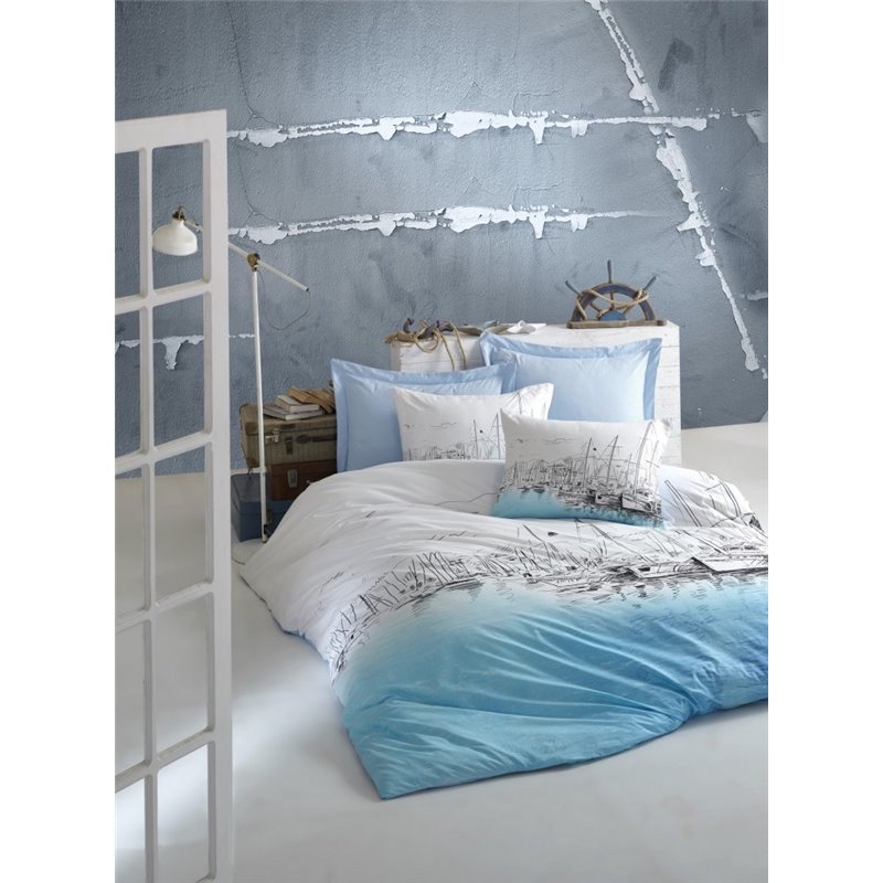 КПБ Cotton Box Maritime Marina Blue