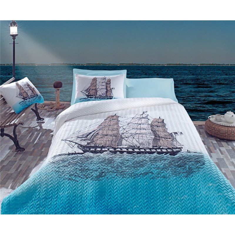 КПБ Cotton Box Maritime Ship Mavi Blue