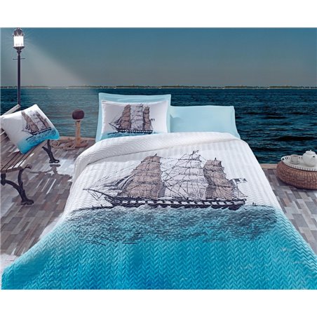 КПБ Cotton Box Maritime Ship Mavi Blue