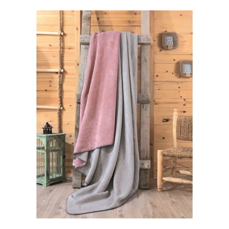 pamuklu DRIED rose grey Плед Cotton Box