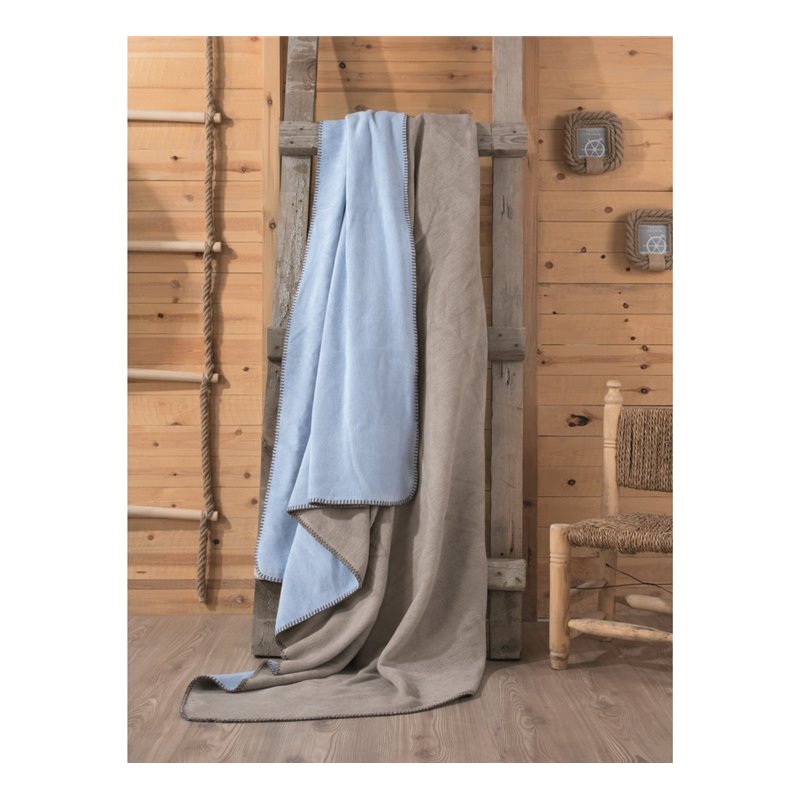 pamuklu VIZON blue Плед Cotton Box