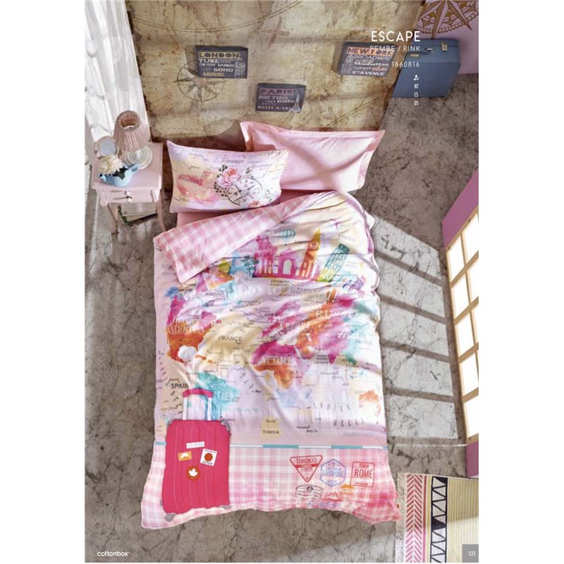 КПБ Cotton Box Girls&Boys ESCAPE pembe/pink