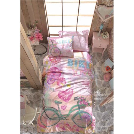 КПБ Cotton Box Girls&Boys BIKE penbe/pink