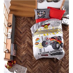 КПБ Cotton Box Junior MONSTER kirmizi/red