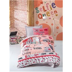 КПБ Cotton Box Junior SELFIE kirmizi/red 2